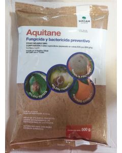 Sipcam Fungicida cobre Aquitane 500 Gr Sulfato cuprocálcico 20 % (Uso jardinería exterior doméstica)