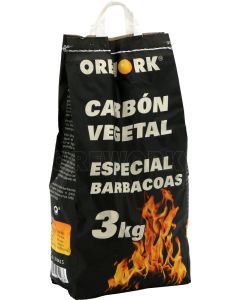 Carbón vegetal bolsa de 3 Kg Orework
