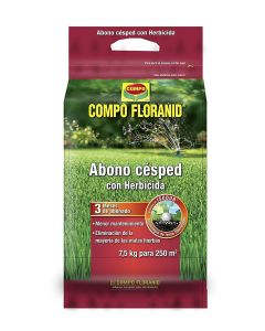 Compo Abono césped con herbicida Floranid 7,5 Kg