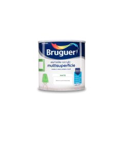 Bruguer Acrylic Multisuperficie Esmalte al agua Mate Blanco Permanente 250 ml