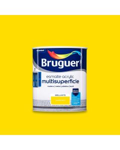 Bruguer Esmalte acrylic multisuperficie brillante Amarillo limón 750 Ml