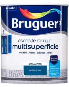 Bruguer Esmalte acrylic multisuperficie brillante Azul luminoso 750 Ml