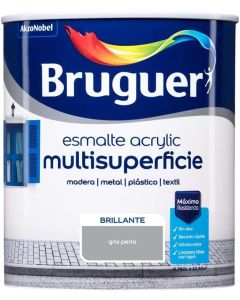 Bruguer Esmalte acrylic multisuperficie brillante Gris perla 750 Ml