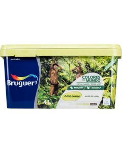 Bruguer Pintura colores del mundo Amazonas matiz de verde 4 lt