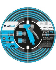 Cellfast Kit manguera de riego Smart Pro ATS 12,5 mm x 20 Mt con conectores y pistola
