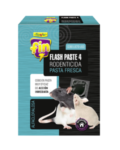 Flower Raticida cebo fresco Flash paste 4 Alfacloralosa 120 Gr Ratones