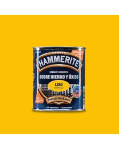 Hammerite Esmalte Metálico Liso Brillante Amarillo 750 ml