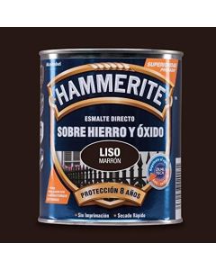 Hammerite Esmalte direscto sobre hierro y óxido liso Marrón 250 ml