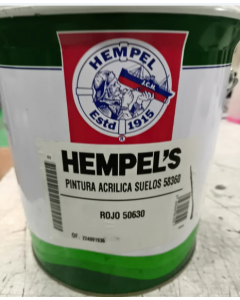 Hempel Pintura acrilica suelos Rojo 50630 4 Lt