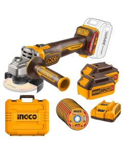Ingco Amoladora 20v bl 115mm 2b 5ah+maletin