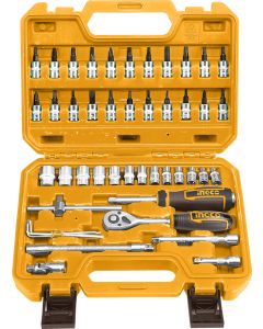 Ingco Juego llave de vaso HKTS14462 46 piezas 1/4"