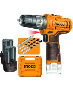 Ingco Taladro atornillador CIDLI12202E 2 Baterías + Maletín