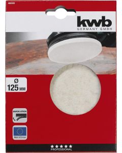 KWB Fieltro pulido 125mm velcro 486000