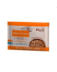 Nature's Variety Chunks Bocaditos en Salsa Comida húmeda para Gatos: Multipack de (4x85g)
