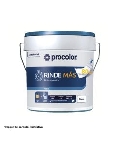 Procolor Pintura plástica Rinde mas Blanco mate 4 Lt