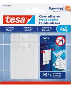 Tesa Clavo Adhesivo para Azulejos y Metal 2x4 kg 77766-00001