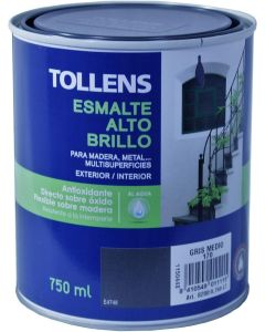Tollens Esmalte alto brillo al agua Verde Gris medio 750 Ml