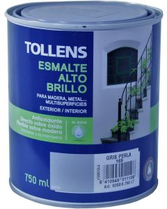 Tollens Esmalte alto brillo al agua Gris perla 750 Ml