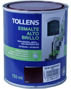 Tollens Esmalte alto brillo al agua Rojo carruaje 750 Ml