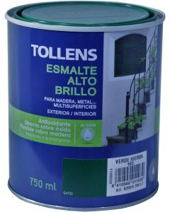 Tollens Esmalte alto brillo al agua Verde hierba 750 Ml