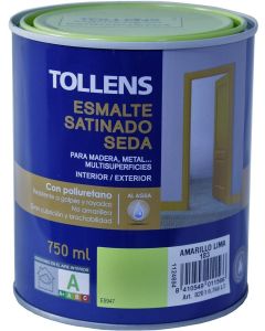 Tollens Esmalte Satinado al agua Amarillo lima 750 Ml