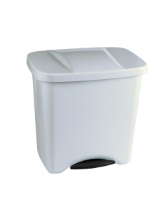 Cubo basura pedal ecológico Gris con tapa amarilla Denox 50 Lt
