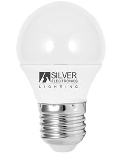 Lámpara Eco esférica LED 5W 3000K E27 Silver Sanz