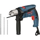 Bosch Taladro percutor GSB13RE 601W+Set 3 Brocas